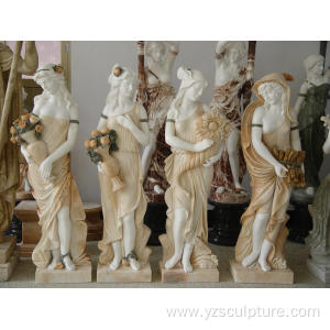 Life Size Religious The Four Season Goddess Marble Statues